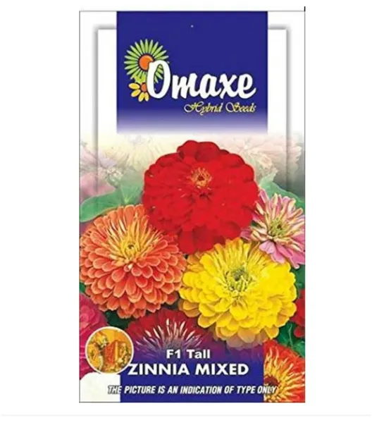 Omaxe Zinnia F1 Tall Mixed Flower Seeds -50 Seeds